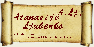 Atanasije Ljubenko vizit kartica